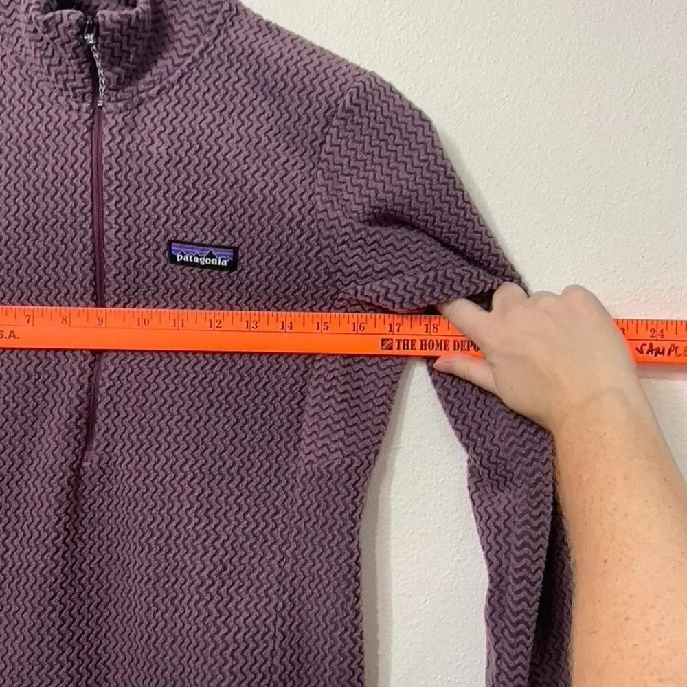 Patagonia Women's R1 Air Fleece Zip-Neck Pullover Evening Mauve Purple Small